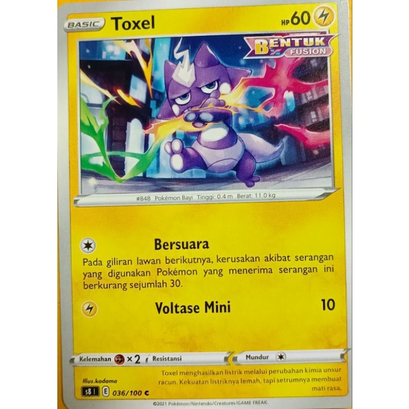 Pokemon Tcg Toxel-100%Asli