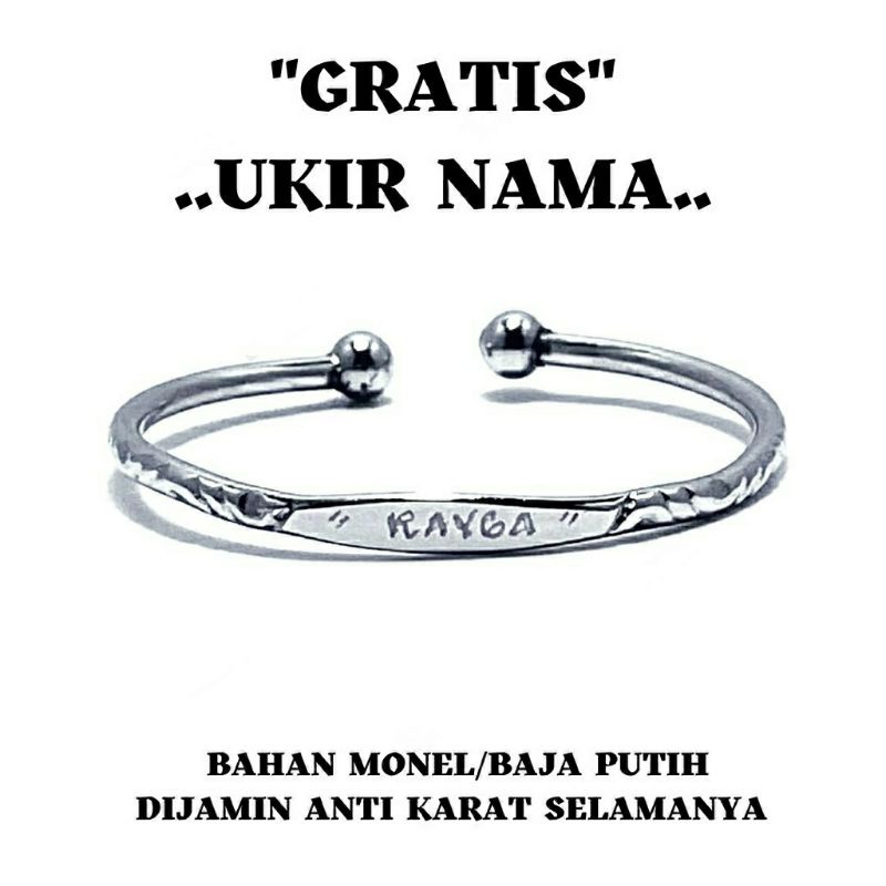 GELANG BAYI SAMPAI DEWASA GRATIS UKIR NAMA