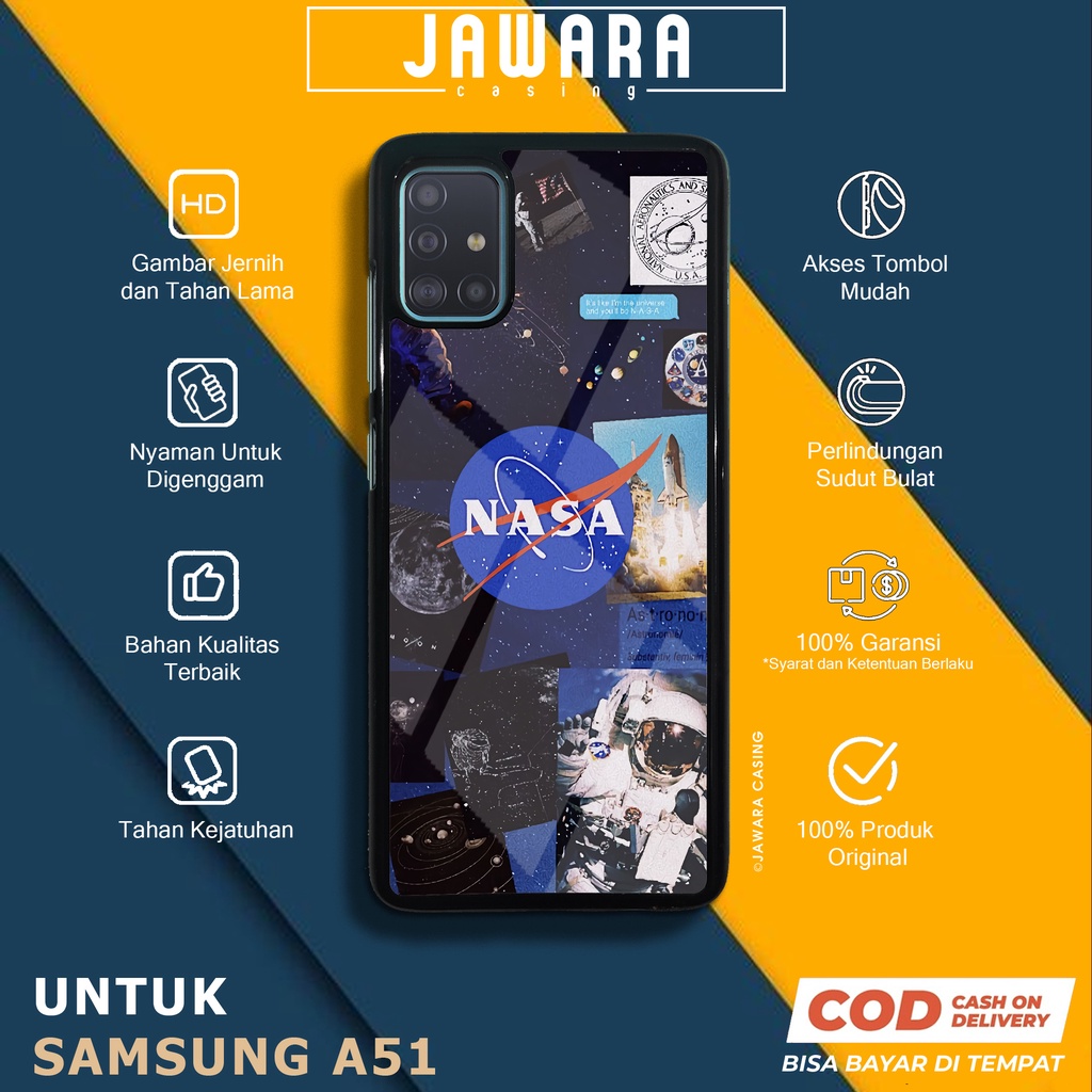 Case Samsung A51 Casing Samsung A51 Jawara Casing [NASA] Case Glossy Case Aesthetic Custom Case Anim