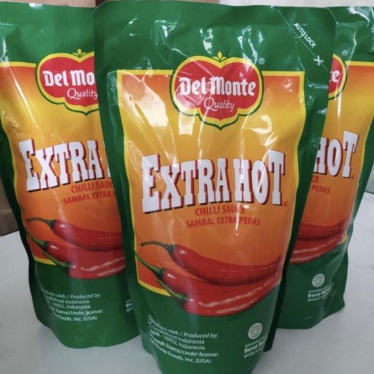 

codeSs9S3 TERMURAHHHH Saos sambel delmonte hot /extra hot / chilli sauce / kemasan 1kg