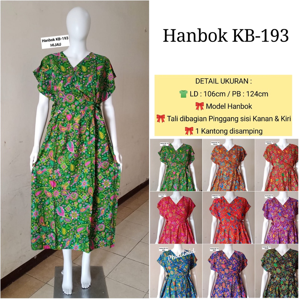 AS Daster Dress Hanbok Batik Kudamas LD 106 - 114cm