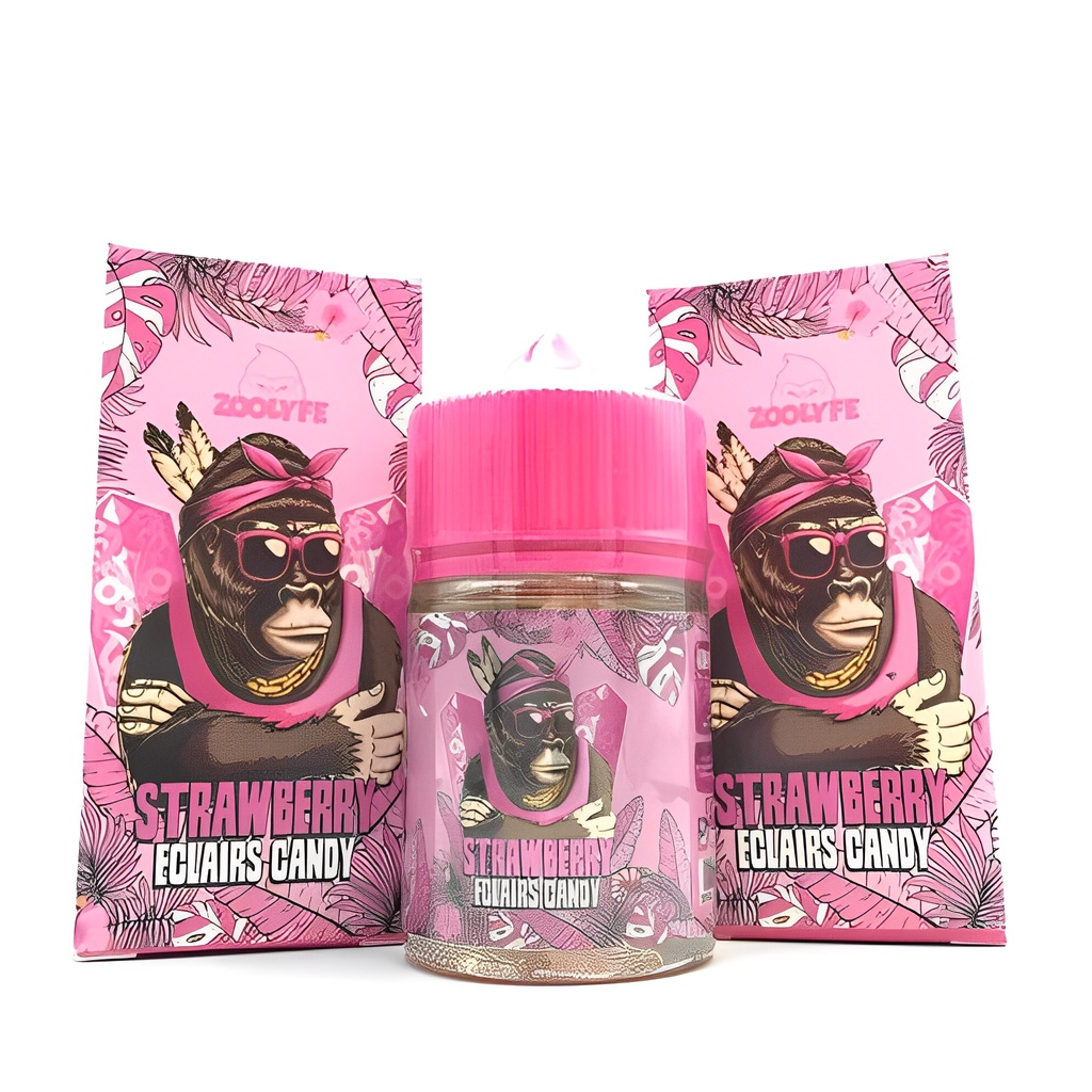 Ms. King Kong Strawberry Eclairs Candy 60ML by Zoolyfe x Vape Zoo