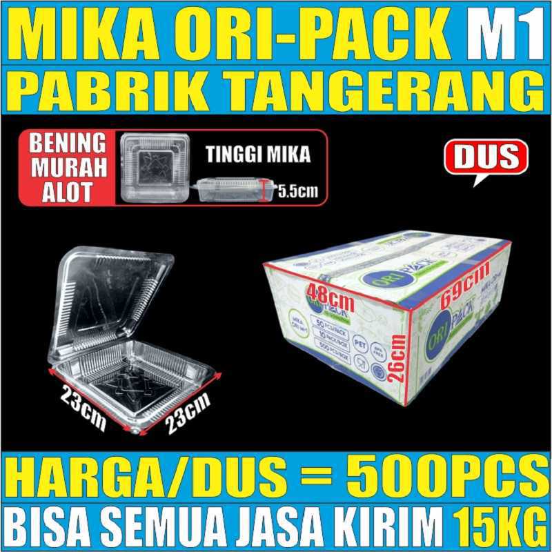 Mika Kue Plastik Uk M1 Box Jumbo Kotak Bolu Besar Bening Dus Semua Exp