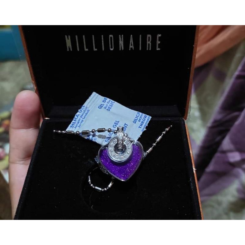 LSW HEART PURPLE MCI KALUNG KESEHATAN MCI ORIGINAL ORI KALUNG LOVE PENDANT KALUNG ANTI RADIASI MCI
