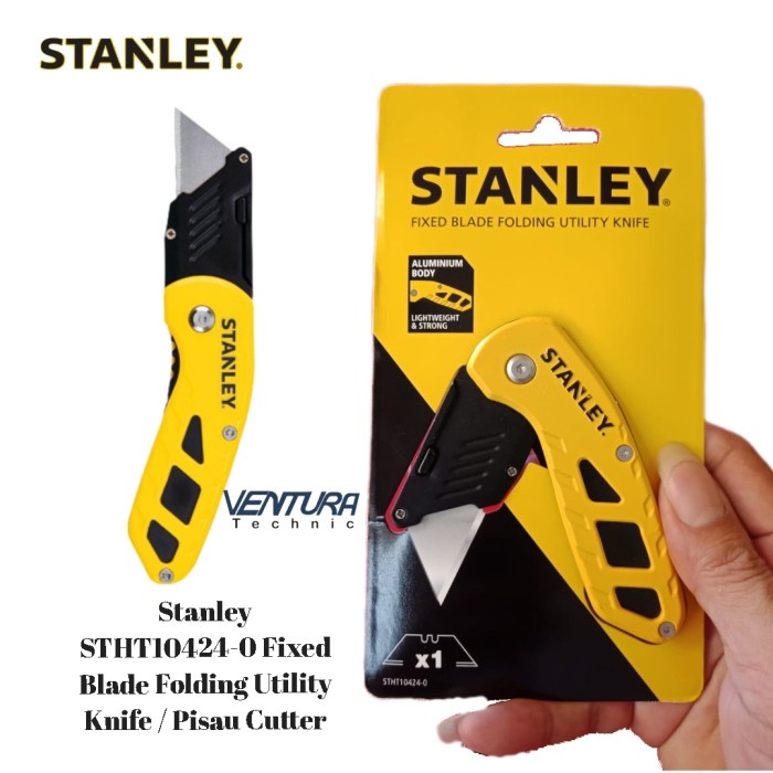 

Mew Stanley Stht10424-0 Fixed Blade Folding Utility Knife / Pisau Cutter