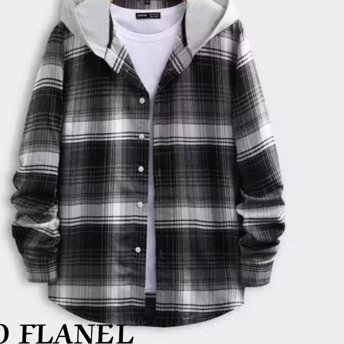 Diskon | HJ6 | KEMEJA FLANEL HOODIE PANJANG - KEMEJA HOODIE PREMIUM PANJANG PRIA - HOODIE KEMEJA BER