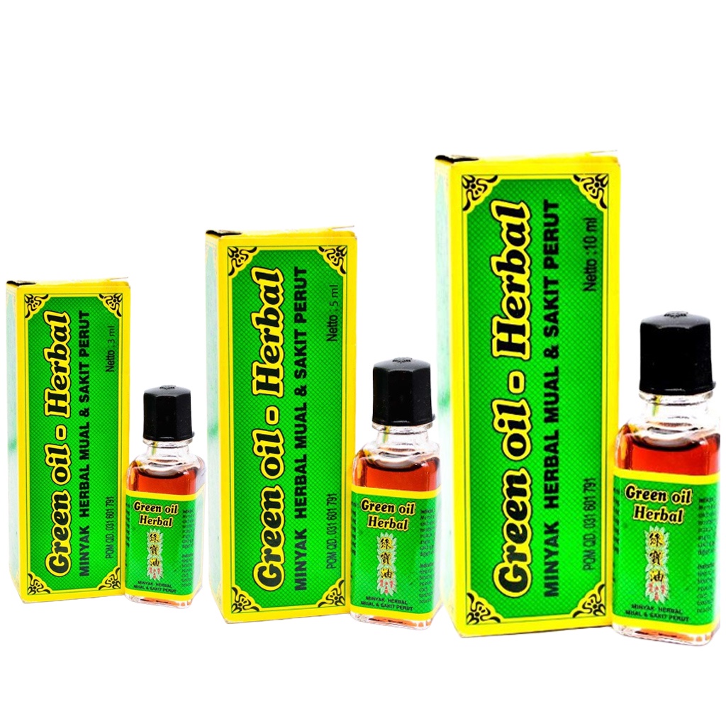 Cap Lang Green Oil Herbal - Minyak Herbal Mual &amp; Sakit Perut