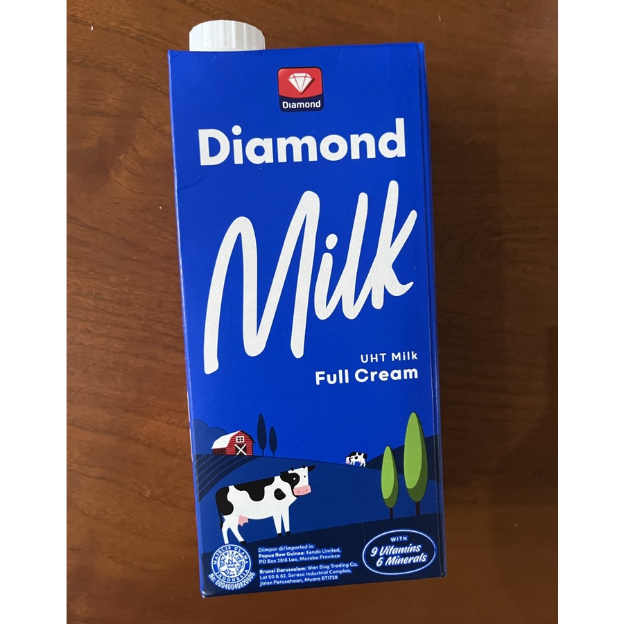 Diamond Susu UHT full cream 1 liter full cream milk susu uht