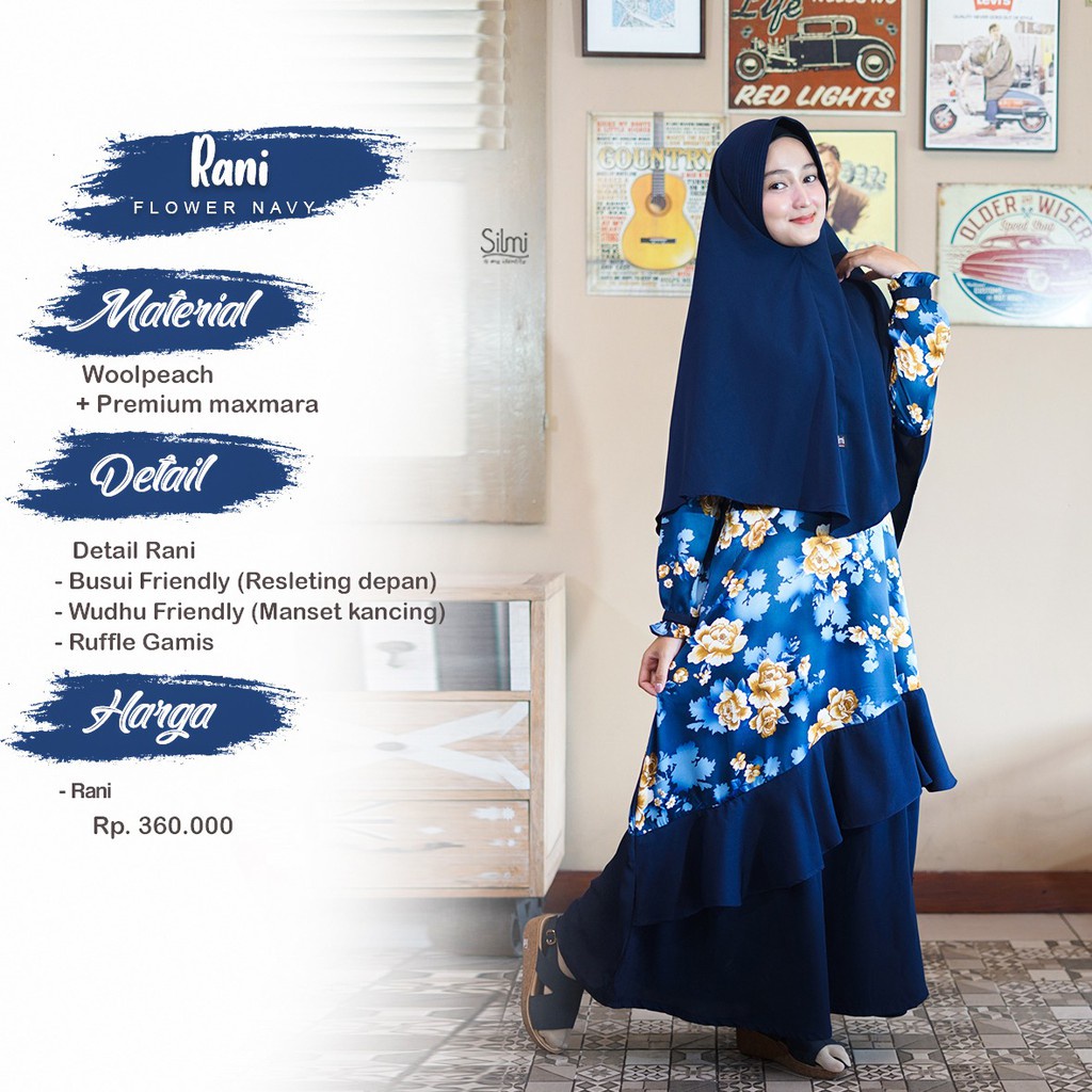 Rani Gamis Syari Motif set Khimar
