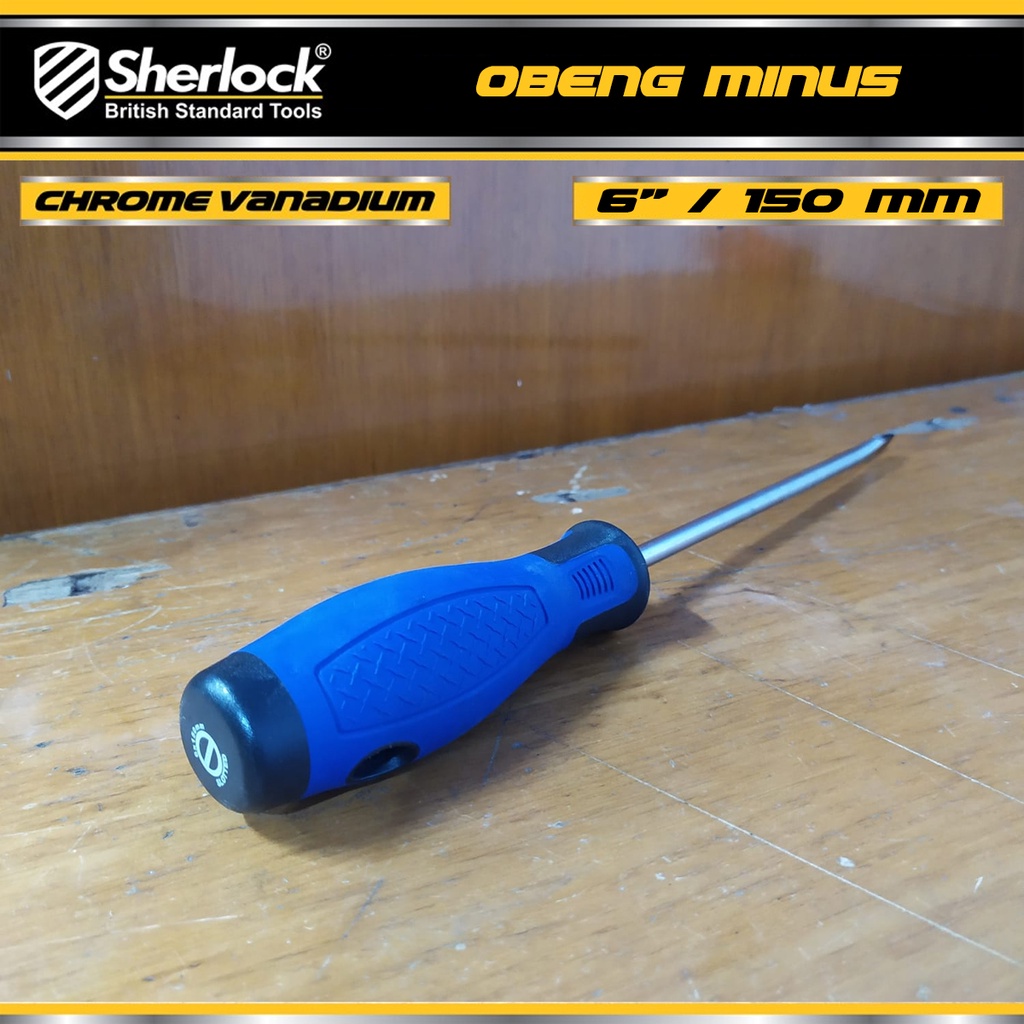 Obeng Minus Ergo 6 &quot; / 150 mm Original Sherlock