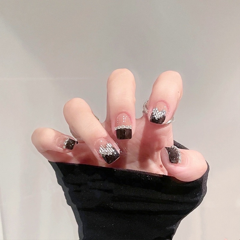 Kuku Palsu 【B136，lem cair】Nikah Wedding False Nailart Pengantin Tangan