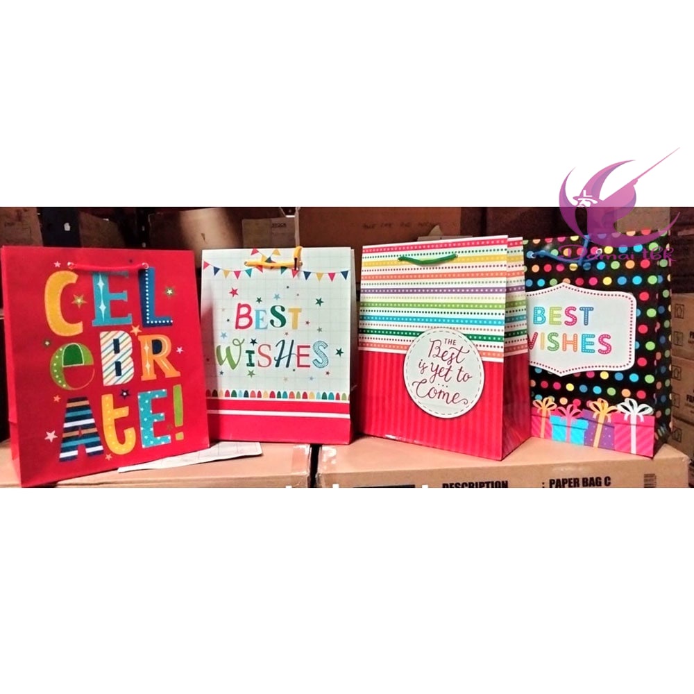

Paper Bag Glosy Kiky Ukuran C Birtday 330x265x135 1pcs