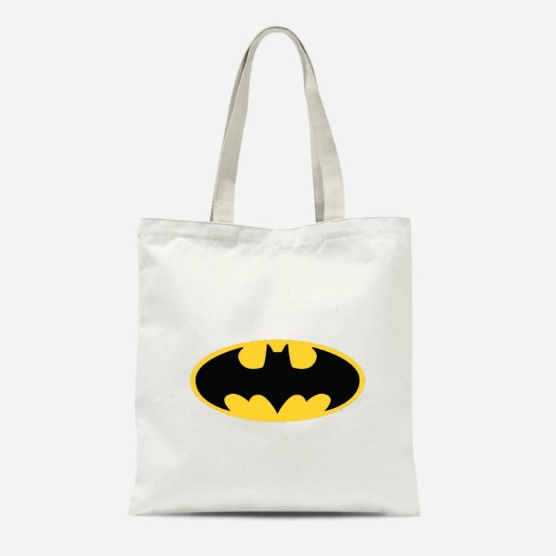 TOTE BATMAN - TOTE BAG WANITA PAKAI RESLETING /TOTEBAG WANITA /TOTE BAG KANVAS TERMURAH /TAS RESLETING KANVAS /TAS SELEMPANG PRIA WANITA