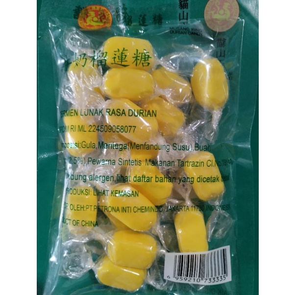 Permen lunak rasa buah durian sweet chewy candy 120 gram