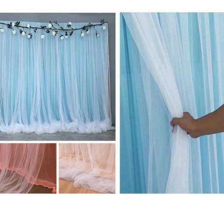 EBR970 Backdrop  Dekorasi Lamaran Ulang Tahun Aqiqah Khitanan Abutai Lapis Kain tile ++