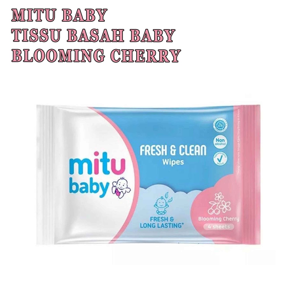 MITU TISSU BASAH BABY 4 SHEET * KEMASAN EKONOMIS