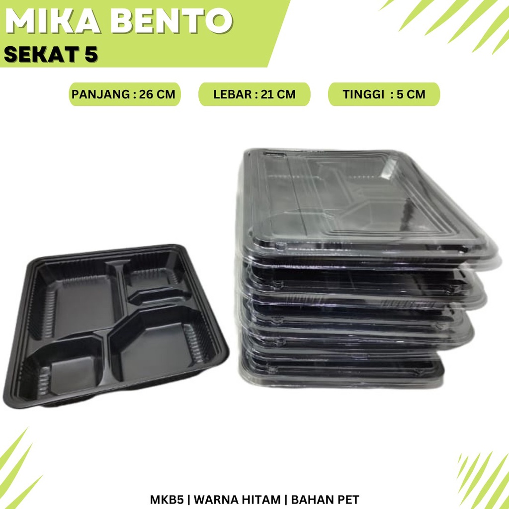 Mika Bento Sekat 5 Bento Sekat 5 (Isi 10 Pcs-MKB5)