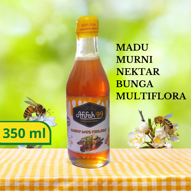 

Madu Murni Afifah 99 Nektar Bunga Multiflora 350 ml - Madu Multiflora - Madu Asli Raw Honey