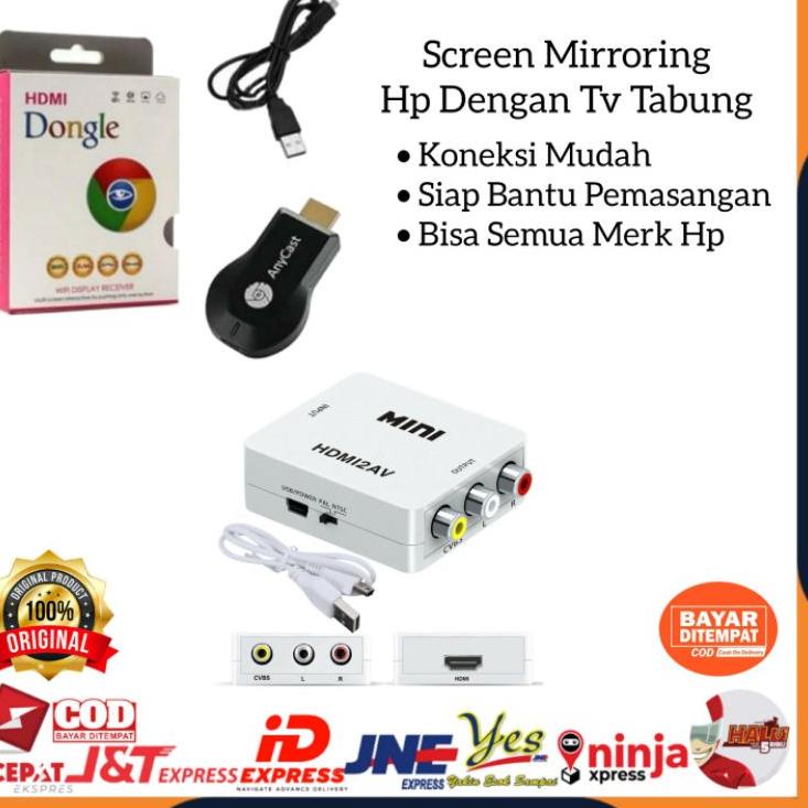 Pasti Baru [COD] PAKET ANYCAST DONGLE HP KE TV TABUNG / ANYCAST DONGLE MIRACAST WIRELESS / PENYAMBUN