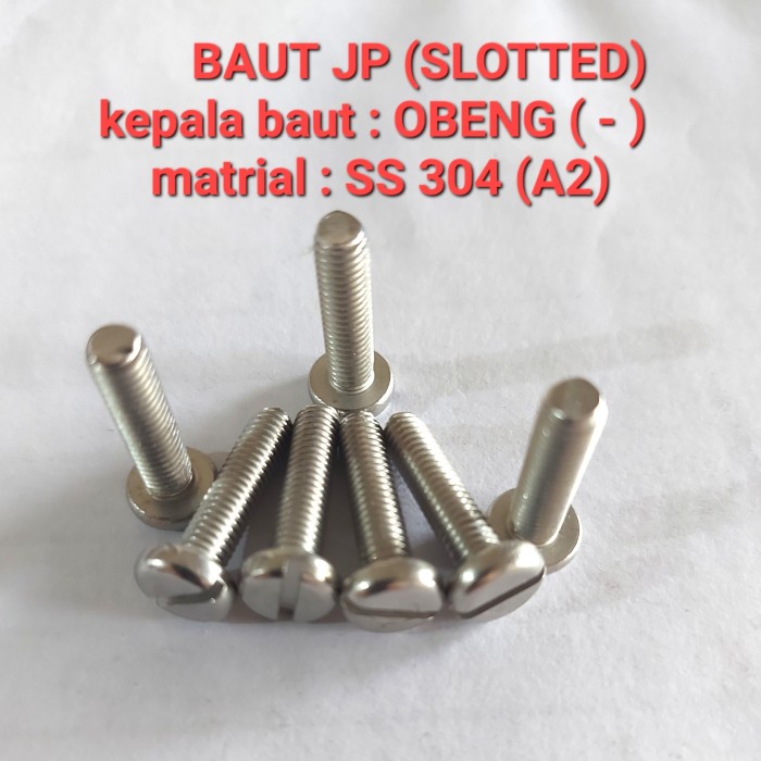 Jual BAUT JP SS 304 5X20 OBENG MIN (-) | Shopee Indonesia