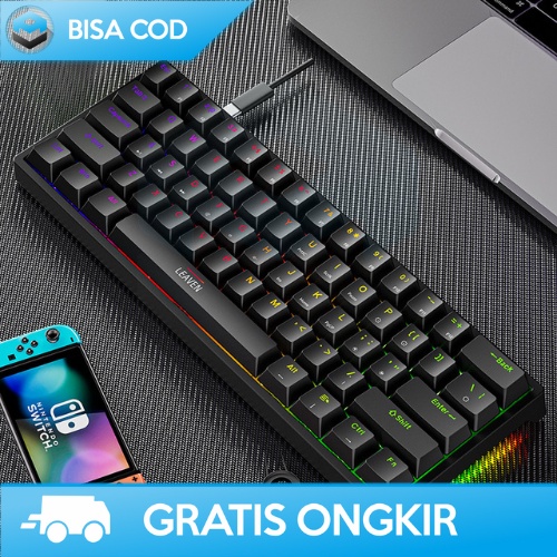 KEYBOARD MEKANIKAL 61 KEYS KEYBOARD GAMING K620 KEYBOARD KABEL TYPE-C