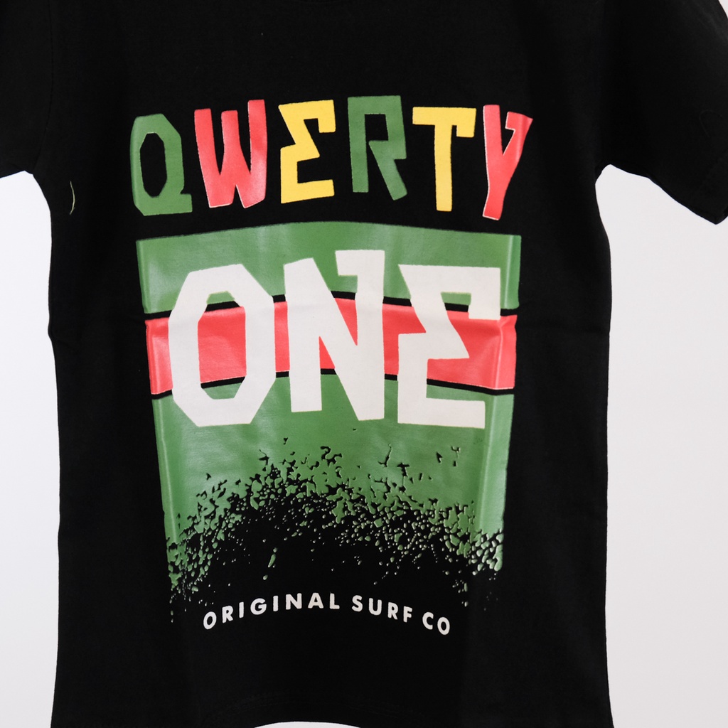 Kaos Anak Distro Qwerty One Hitam 1-10 Tahun