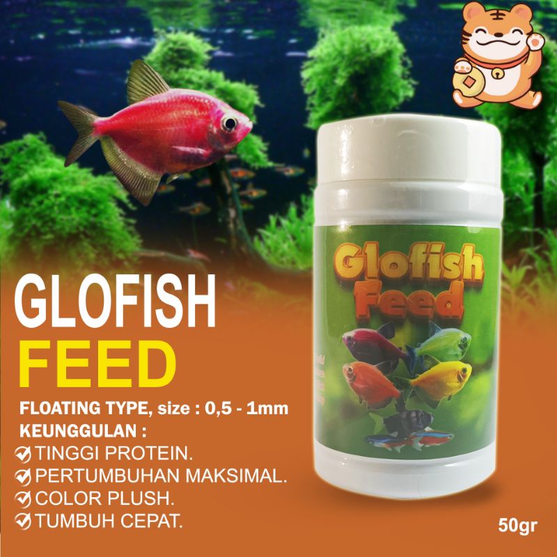 Pelet ikan Glofish / Pakan ikan hias kecil / Pakan ikan glofish ikan hias kecil