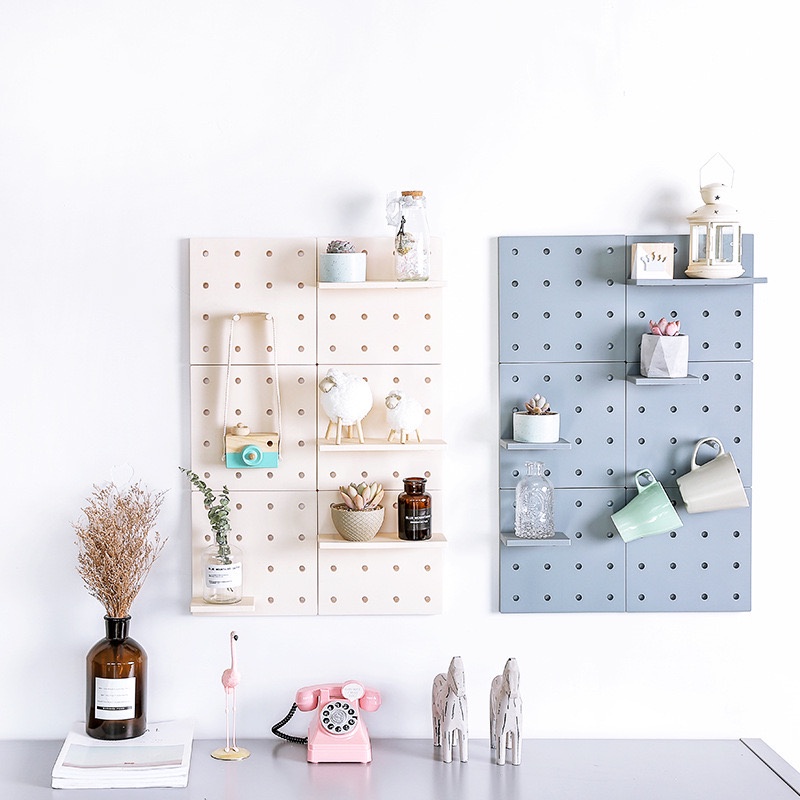 SEVENTEEN PEG BOARD RAK PAJANGAN DINDING TEMPEL MULTIFUNGSI RAK TEMPEL PEGBOARD LUBANG SERBAGUNA RAK DAPUR KAMAR MANDI GANTUNGAN TEMPEL DINDING RACK STORAGE