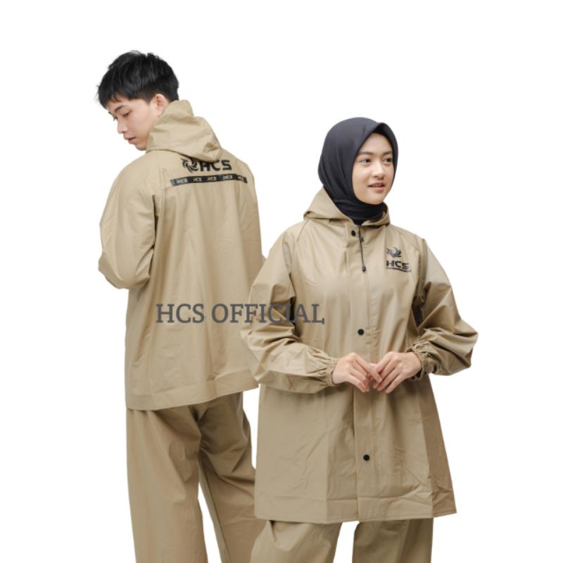 JAS HUJAN, RAINCOAT Terbaik Pria Wanita BY HCS Anti Rembes Mocca