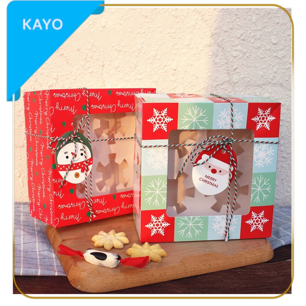 

box packing cupcake motif x'mas kotak hadiah natal , kotak tema CHRISTMAS