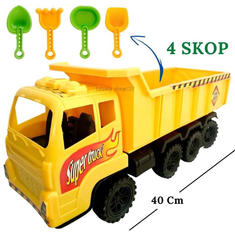 Mainan truck Pasir jumbo / mainan anak dump truk pasir besar / mobil mobilan anak truk murah