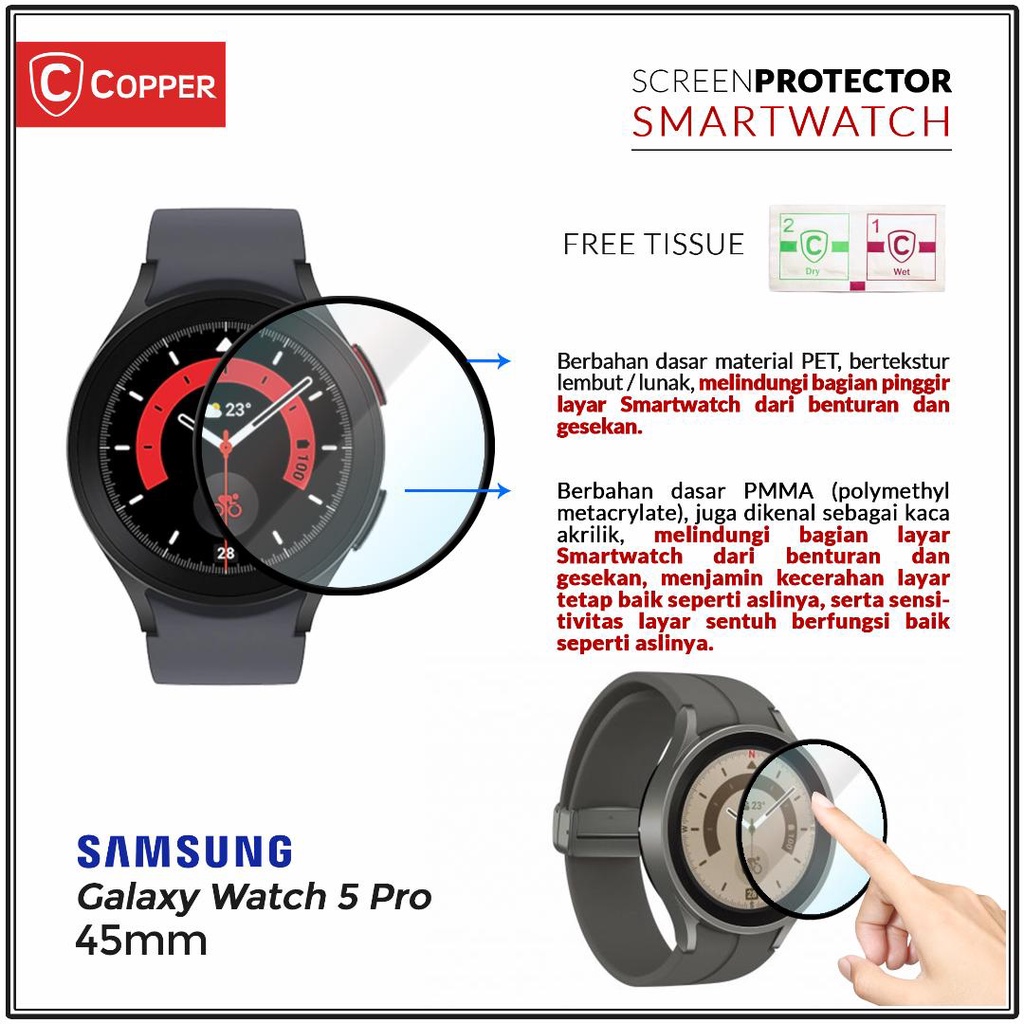 Samsung Galaxy Watch 5 Pro 45mm  - COPPER Polymer Nano PMMA