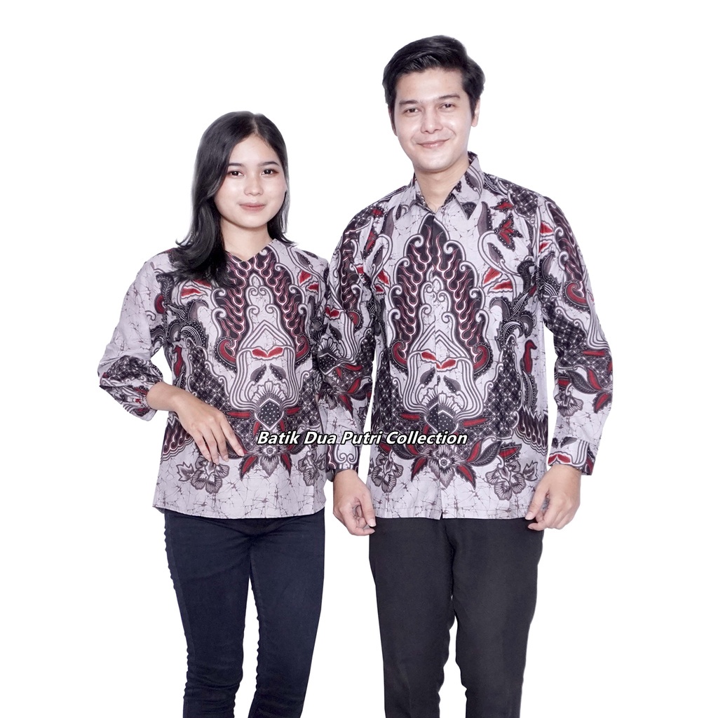 Batik Couple Atasan Batik Wanita Kemeja Batik Pria Lengan Panjang