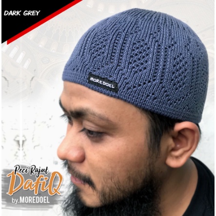 Peci Rajut Dewasa DafiQ By Moredoel Tebal dan Nyaman di Pakai Sholat dan Harian