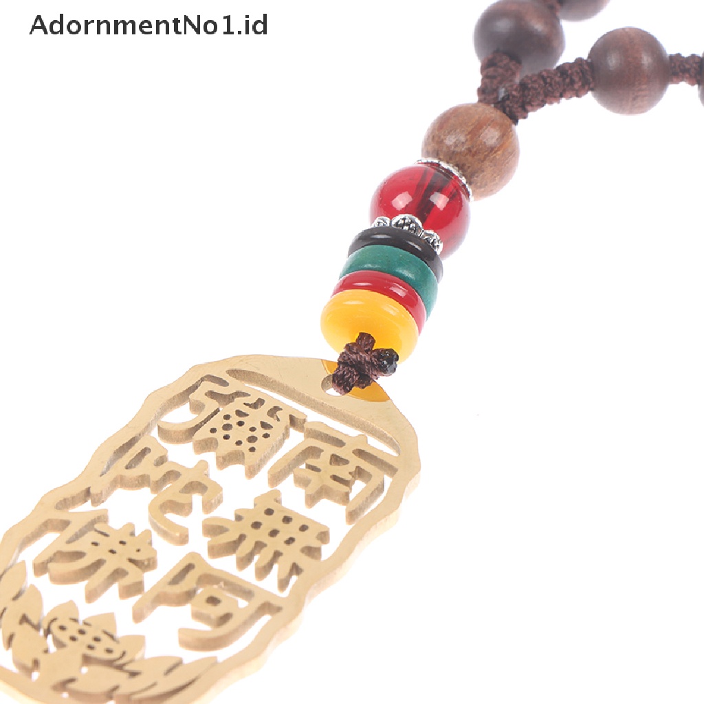 [AdornmentNo1] Wanita Pria Retro Yoga Beads Necklace Natural Sandal Buddha Kalung Buddha [ID]