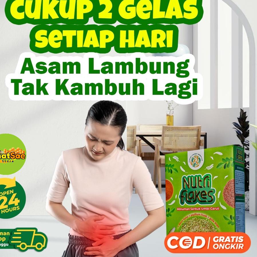 

COD[KI3]-Nutriflakes ORIGINAL - Minuman Umbi Garut & Ekstrak Daun Kelor Cukupi Kebutuhan Serat Harian & Kebutuhan Vitamin Kontrol Kadar Gula Darah Sarapan Diet Penurun Berat Badan BB Lancarkan Pencernaan Sumber Vitamin & Serat