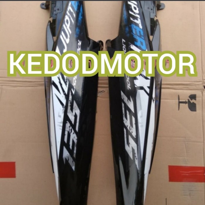 Cover Body Samping - Belakang Jupiter MX New 135 Hitam + Striping