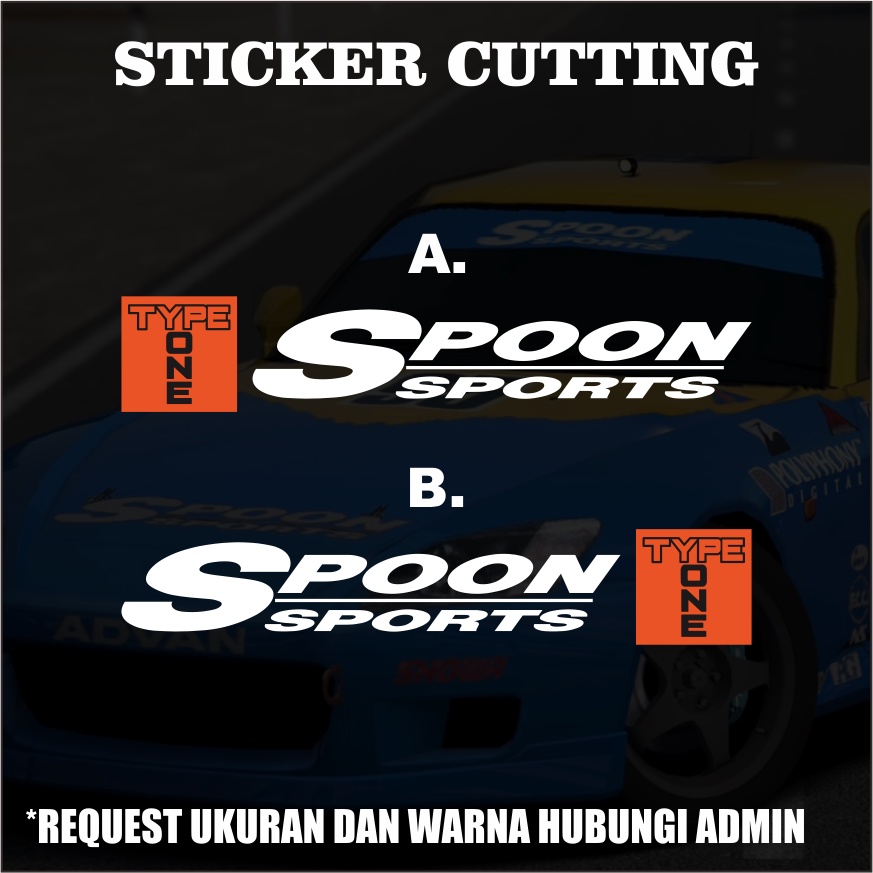 Stiker Cutting Spoon Sports Type One / Sticker Cutting