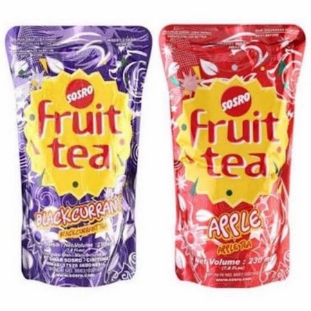 

[PGB] Fruit Tea Pouch Sosro Blackcurrant / Apel 230ml