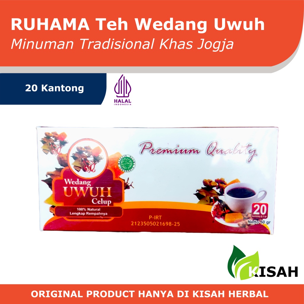 RUHAMA Teh Celup Wedang Uwuh 20 Kantong | Minuman Herbal Tradisional Khas Yogyakarta Jogja