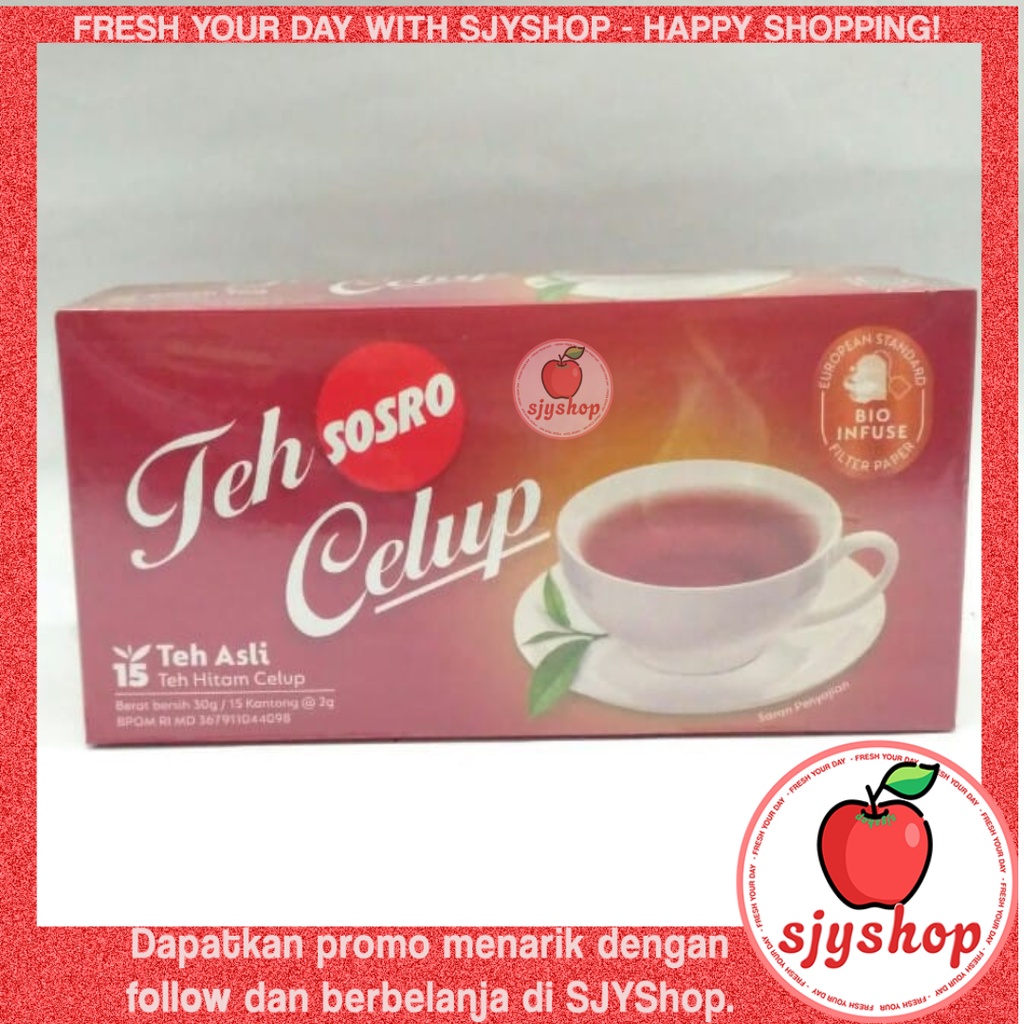 Sosro Teh Celup Hitam / isi 15 / 30gr / Produk HEMAT  - SJYShop