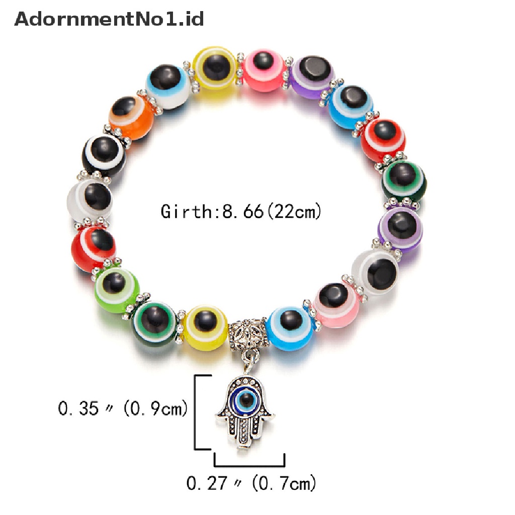 [AdornmentNo1] Klasik Turki Evil Eye Bracelet Pesona Tangan Beruntung Mata Biru Beads Bracelets [ID]