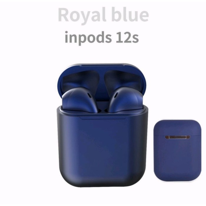 headset bluetooth Headset Bluetooth inpods i12 Macaron TWS Wireless Earphone - Navy(K1C7) headset wi