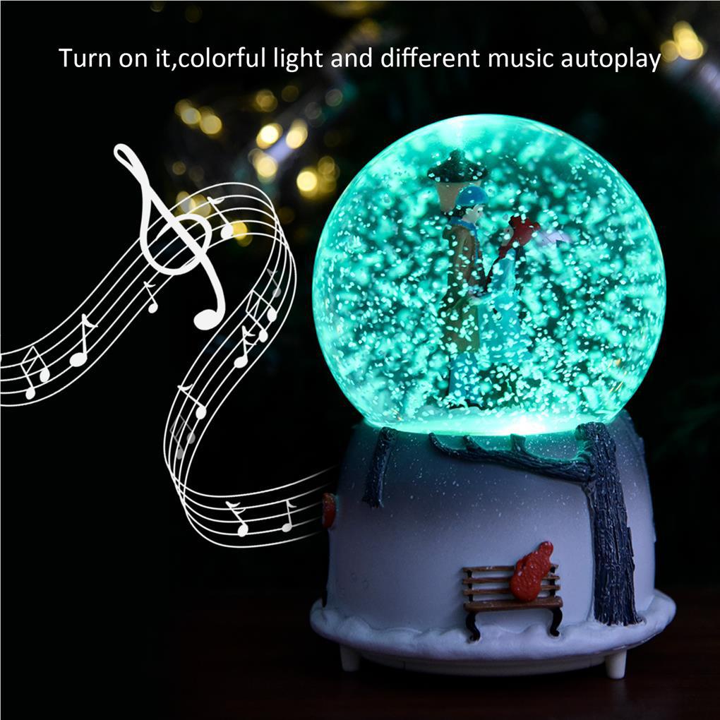 Kotak Musik Kamar Bayi Portable Pengganti Hias Tenaga Baterai Meja Kamar Tidur Bola Kristal Dekorasi Hadiah Ulang Tahun [Rumah2020]