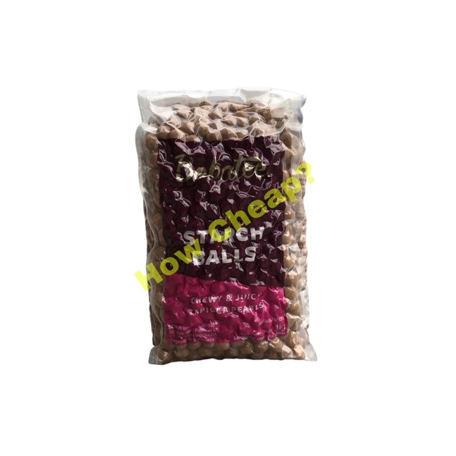 Topping Bubble Hitam 1kg, Boba Mentah Pearl Mutiara
