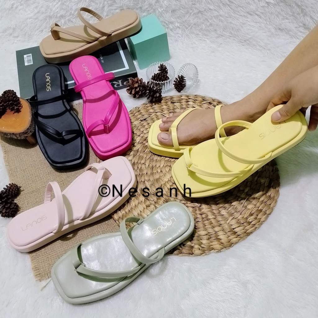 Sandal Tali Platform Wanita Sendal Wanita Kekinian STUSSY