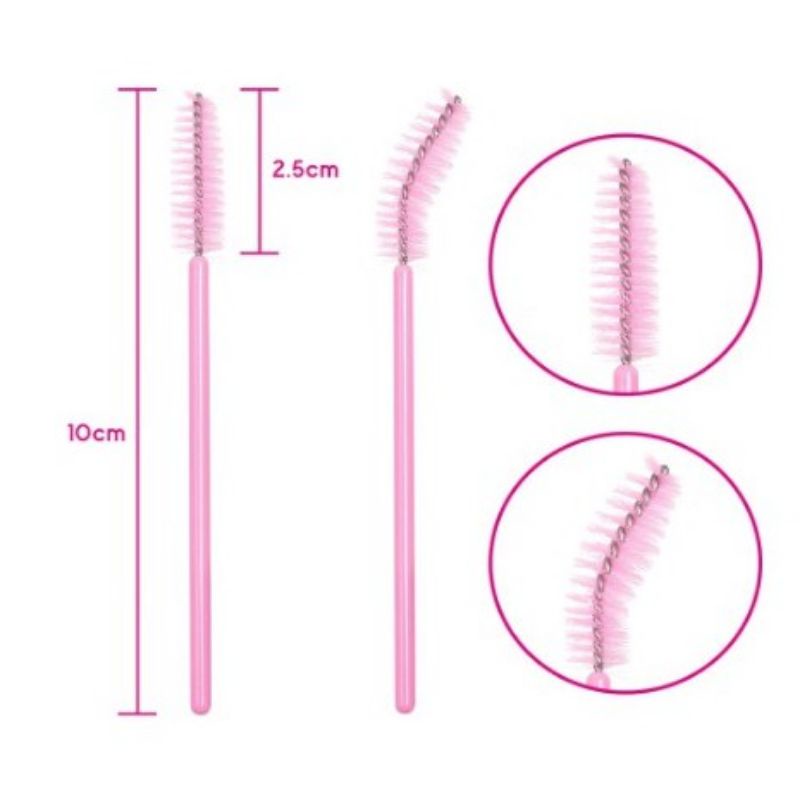 Sisir Kuas Maskara Spoolie Brush Maskara Wanita Wand Sikat Eyelash Extension Serbaguna