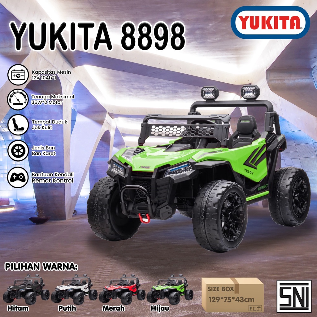 MAINAN ANAK MOBIL AKI YUKITA 8898 - HIJAU