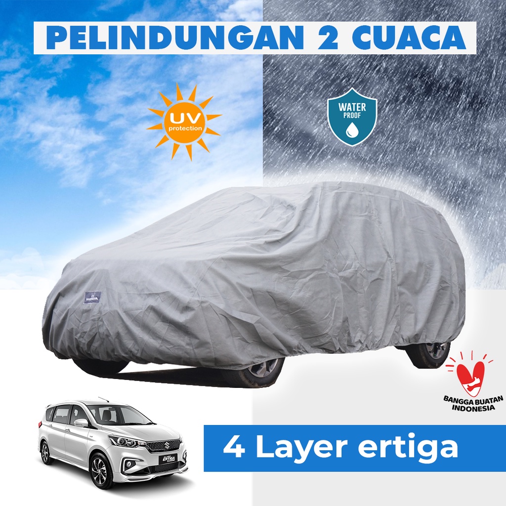 4 Lapis Body Cover Mobil New Ertiga Outdoor Sarung Mobil New Ertiga Tahan Air Waterproof