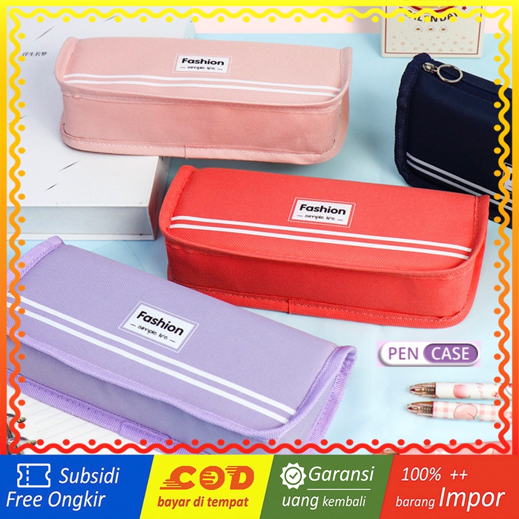 

TXS06 PEN PENCIL CASE KOTAK TEMPAT PENSIL FASHION WATER RESISTANT MACARON COLOR MKT SIAP KIRIM